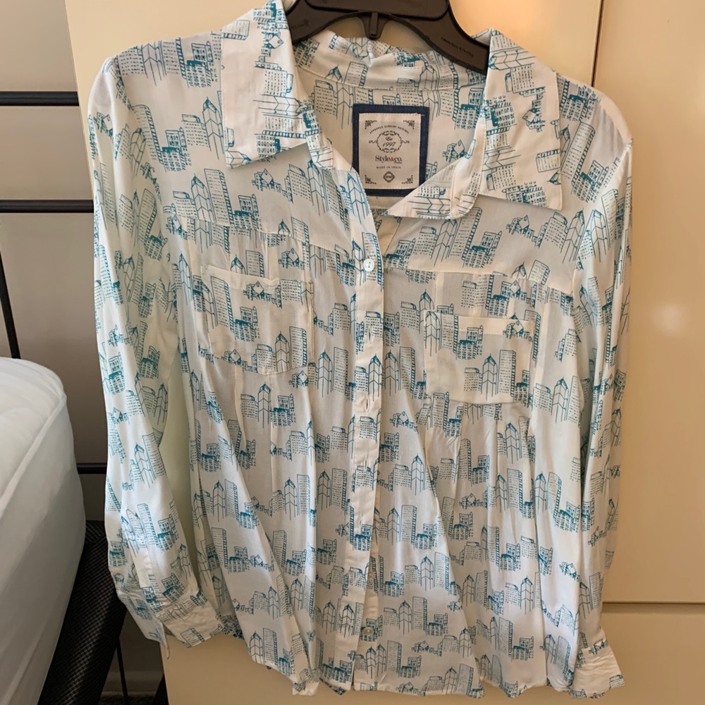 Style&Co Petite Button Down